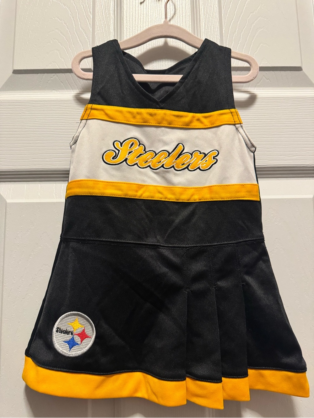 NFL Pittsburgh Steelers Girls Black, Gold & White Cheer Dress
